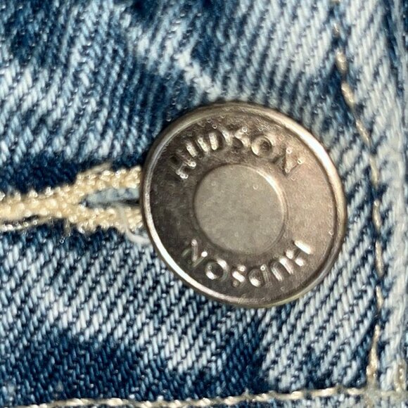 HUDSON JADE HIGH RISE STRAIGHT LOOSE FIT CROP JEANS in PARADISE WASH EUC Size 29 - Picture 9 of 12